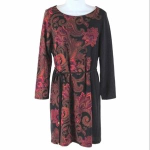 Sandra Darren Paisley long sleeves print dress